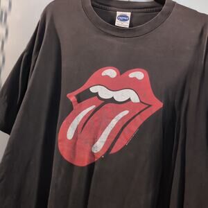 Rolling Stones Vintage 90s Faded Distressed Tongue Classic Rock Shirt XL Cygnus